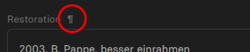 Paragraph Editor toolbar