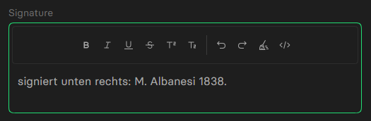 Short Inline Editor toolbar