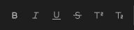 Text formatting buttons